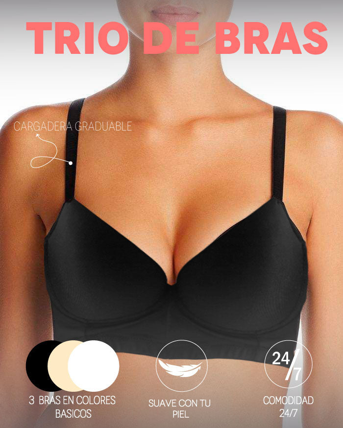 Brasier Shaper® Compra 2, Lleva 3 | Efecto Silicona + Modelador Lateral